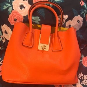 Aldo orange leather purse